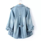 Everyday Denim Cape Coat - Effortless Chic for Daily Wear