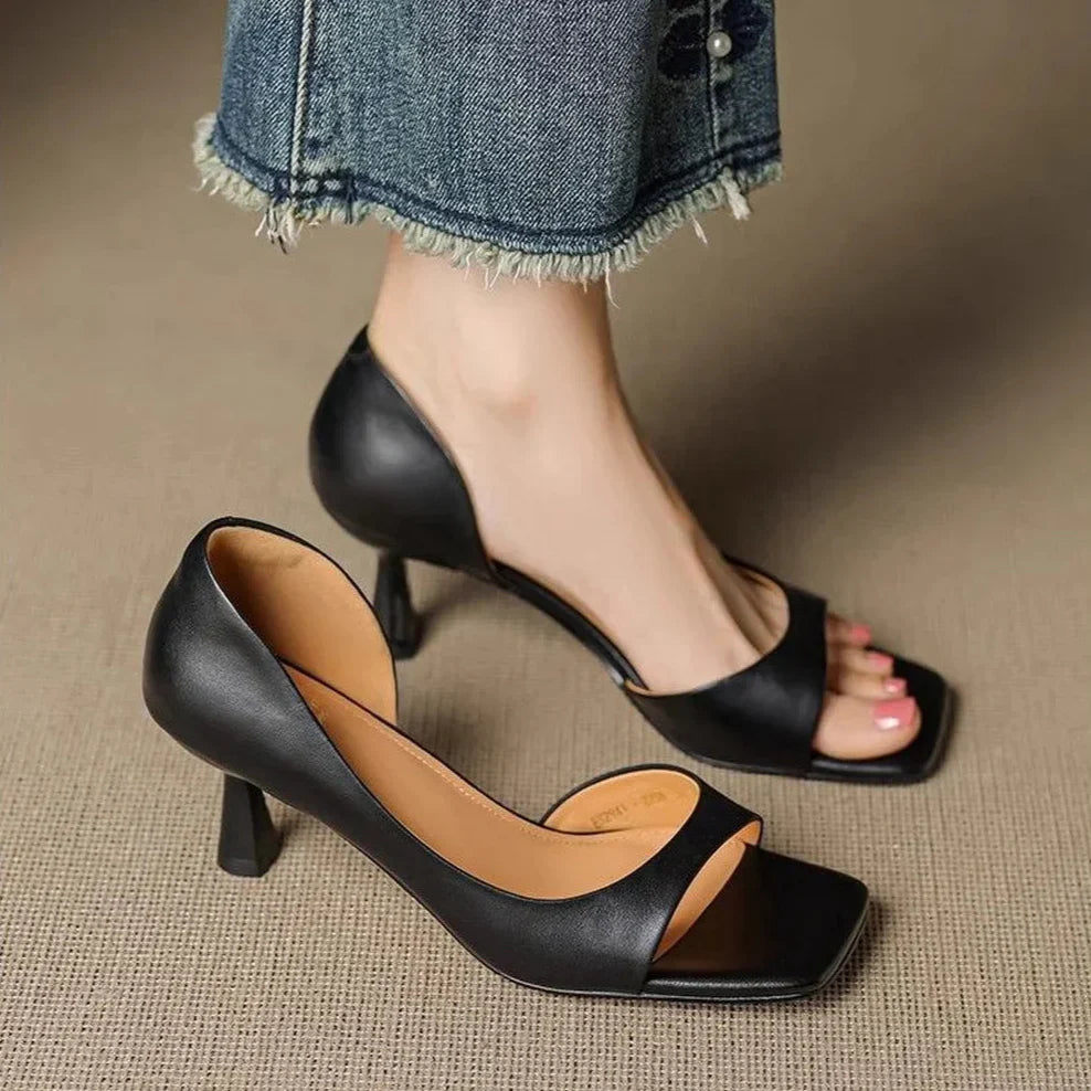 Cillian Leather Heels - Elegant, Timeless Footwear