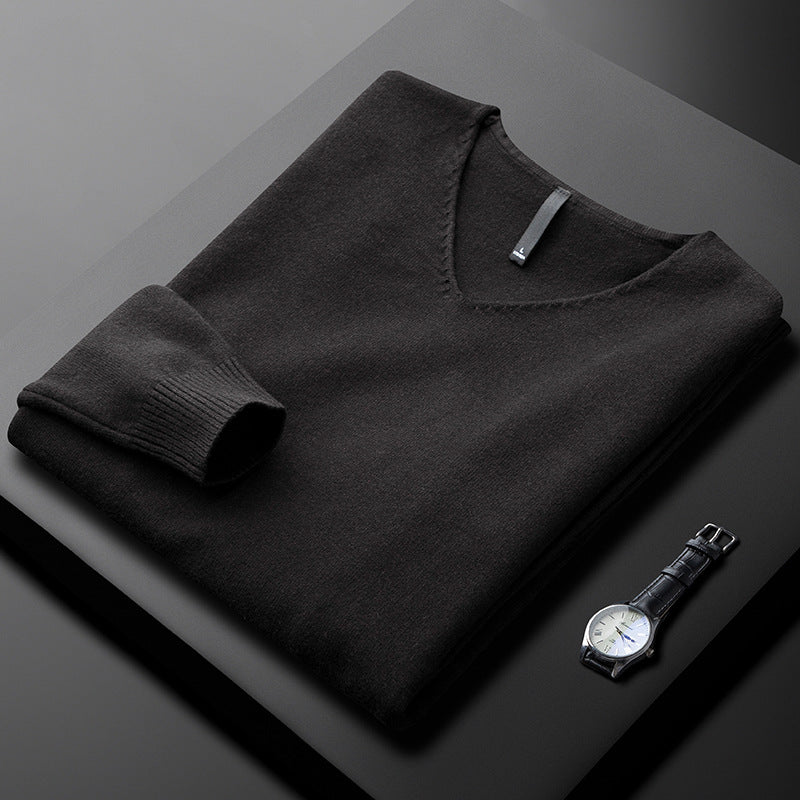 Huxford Cashmere V-Neck Sweater - Luxuriously Soft, Timeless Comfort