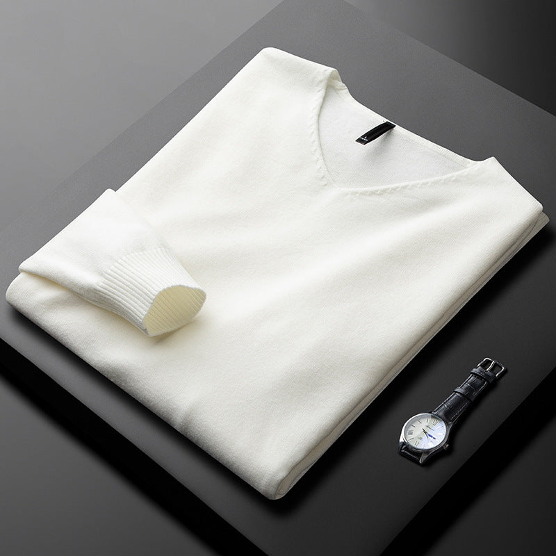 Huxford Cashmere V-Neck Sweater - Luxuriously Soft, Timeless Comfort