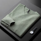 Huxford Cashmere V-Neck Sweater - Luxuriously Soft, Timeless Comfort