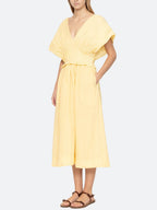Midi Dress with Dramatic Oversized Sleeves