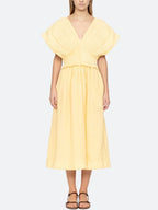 Midi Dress with Dramatic Oversized Sleeves