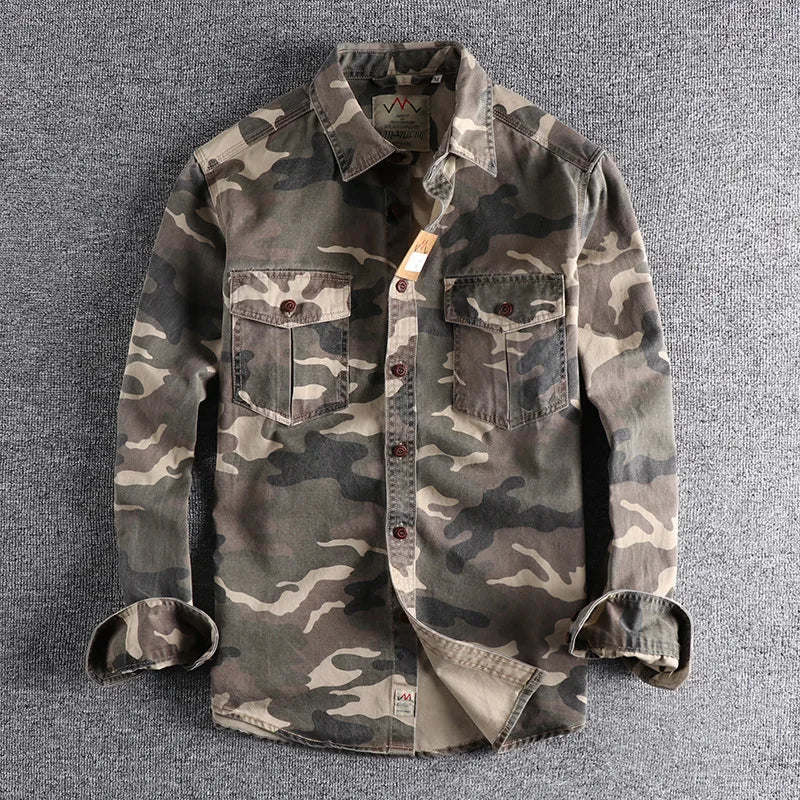 KELLAN CAMO JACKET - Rugged Military-Style Camo Outerwear