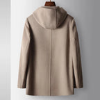 Premium 100% Wool Hooded Coat – Cozy, Warm & Elegant