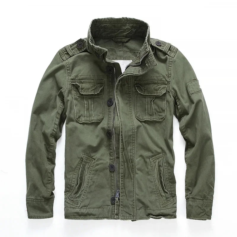 Keston Cargo Denim Jacket with Utility Pockets