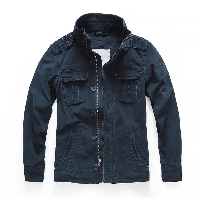 Keston Cargo Denim Jacket with Utility Pockets