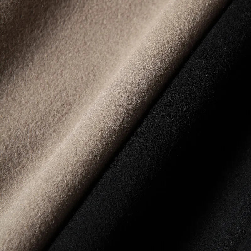 Premium 100% Wool Hooded Coat – Cozy, Warm & Elegant