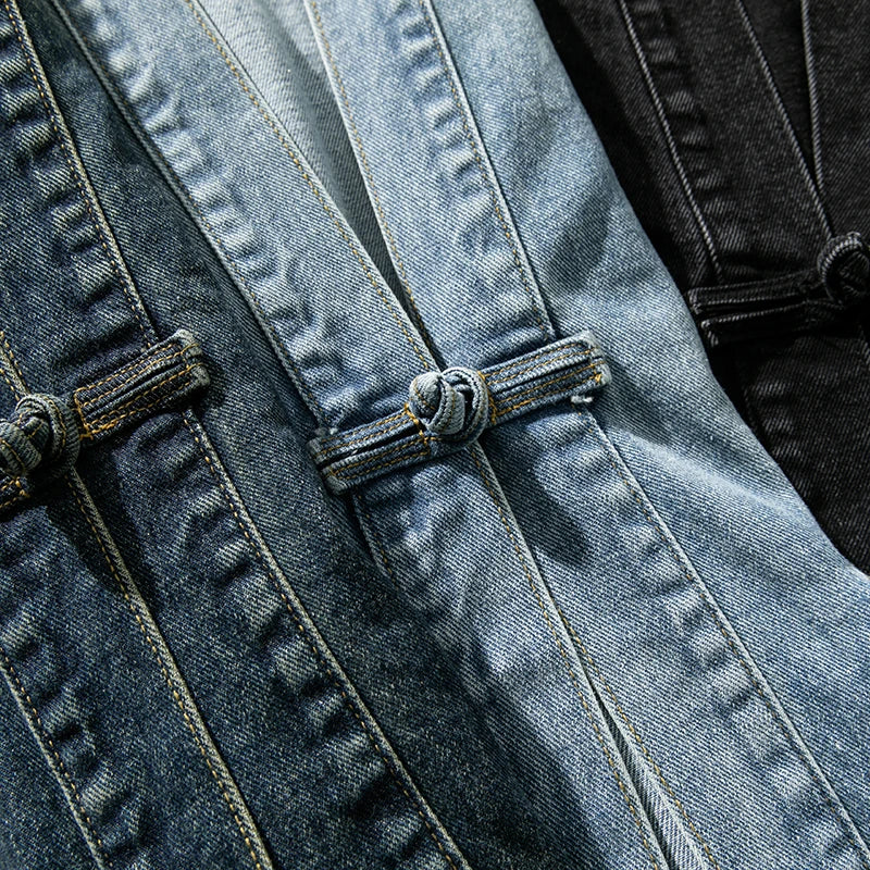 Vintage Wash Denim Kimono Jacket