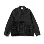 Vintage Wash Denim Kimono Jacket