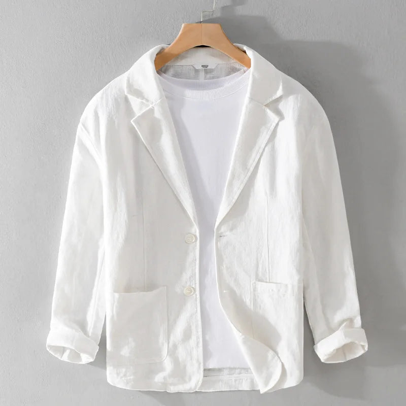 Leandro Linen Jacket: Lightweight, Breathable Everyday Essential