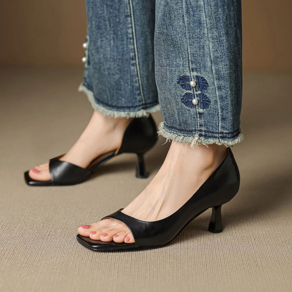 Cillian Leather Heels - Elegant, Timeless Footwear