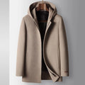 Premium 100% Wool Hooded Coat – Cozy, Warm & Elegant