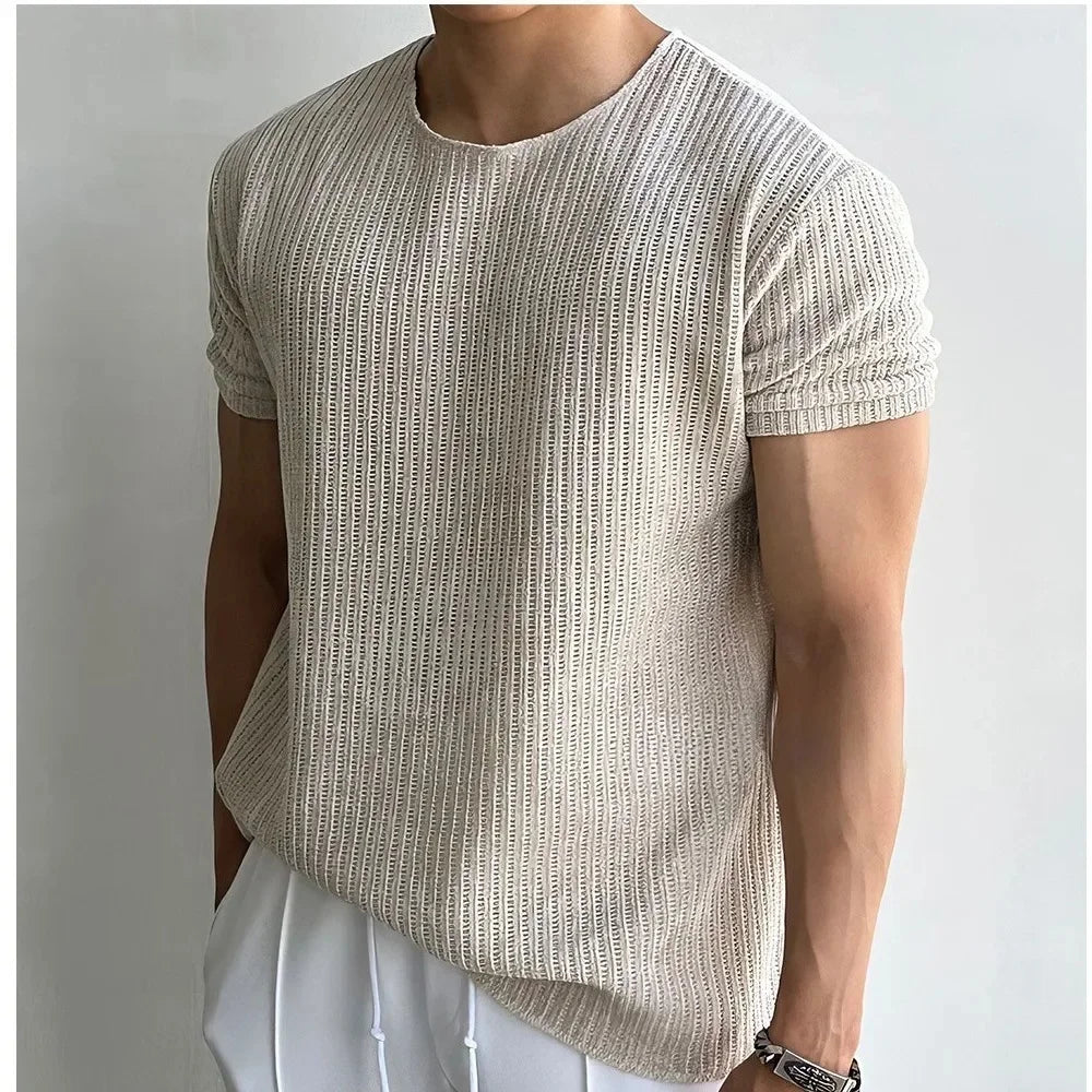 Calo Knit Tee - Classic Knit T‑Shirt