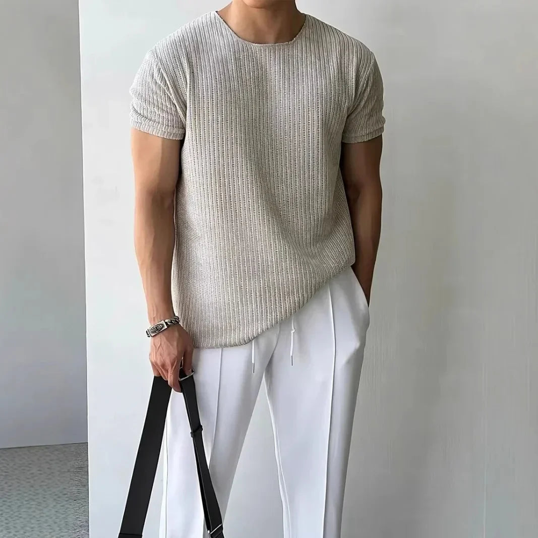 Calo Knit Tee - Classic Knit T‑Shirt