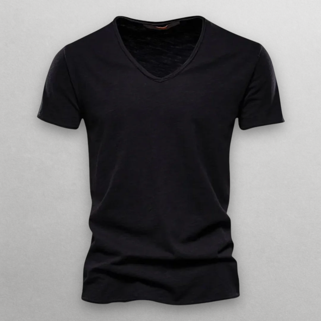 NORI V-Neck Cotton T-Shirt – Soft, Breathable Everyday Essential