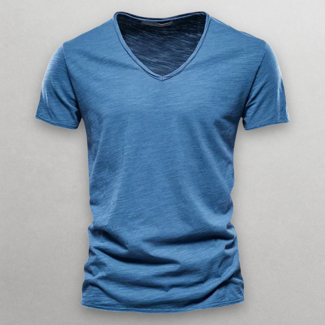 NORI V-Neck Cotton T-Shirt – Soft, Breathable Everyday Essential