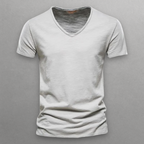 NORI V-Neck Cotton T-Shirt – Soft, Breathable Everyday Essential