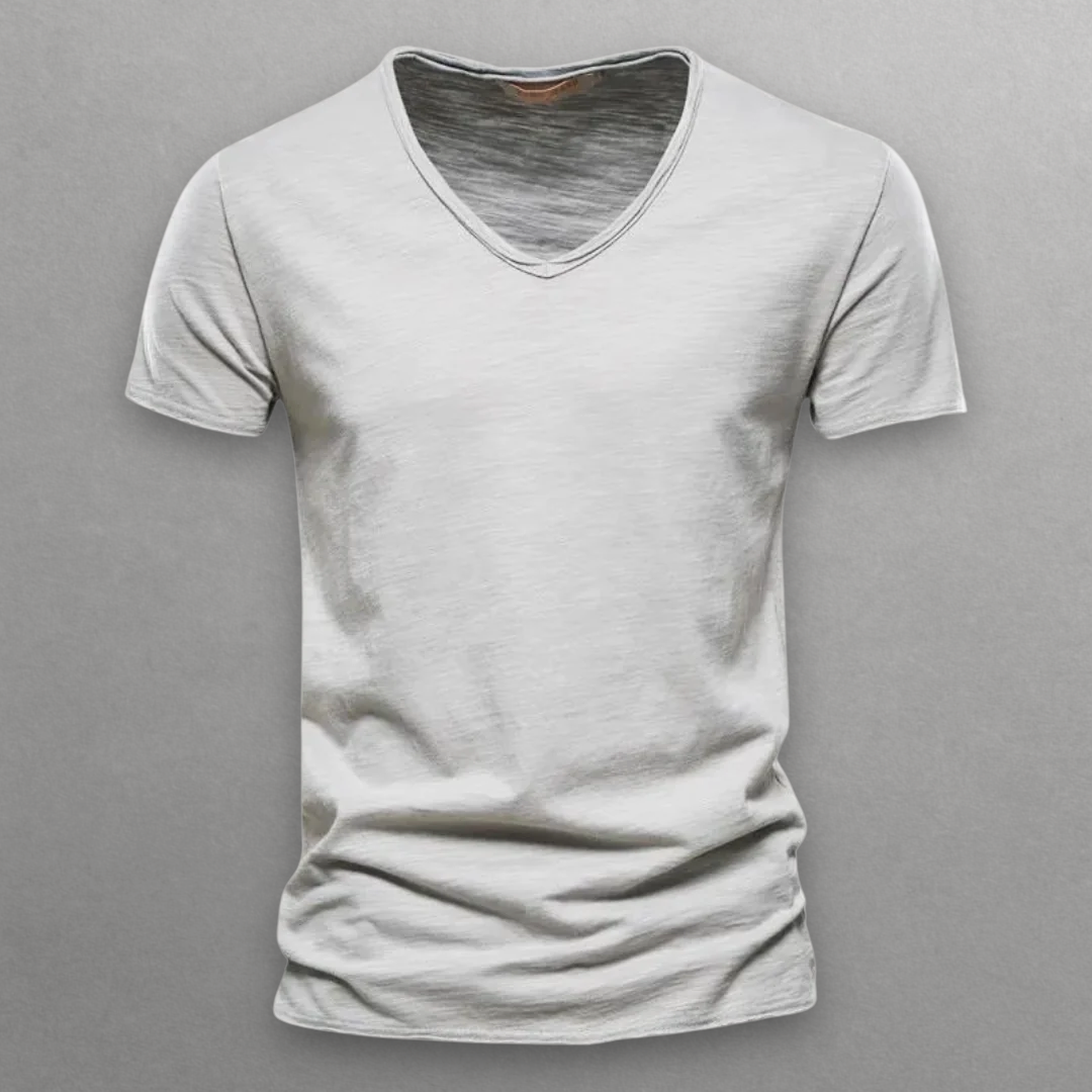 NORI V-Neck Cotton T-Shirt – Soft, Breathable Everyday Essential