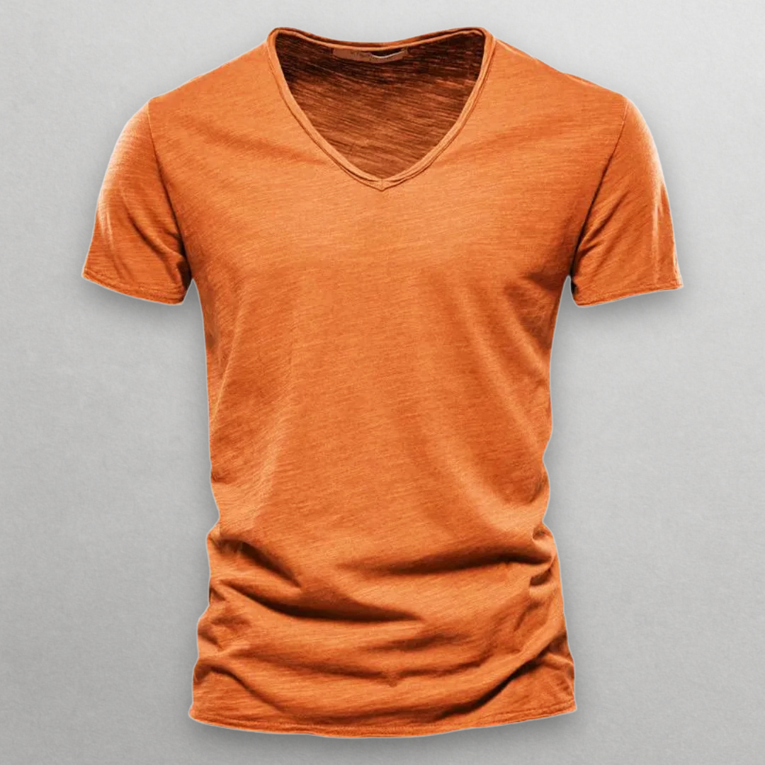 NORI V-Neck Cotton T-Shirt – Soft, Breathable Everyday Essential