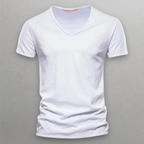 NORI V-Neck Cotton T-Shirt – Soft, Breathable Everyday Essential