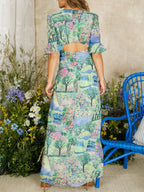 Glamorous Open-Back Maxi Dress for Effortless Elegance
