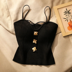 Elena Ribbed Corset Top - Figure-Flattering, Sculpted Silhouette