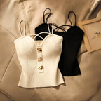 Elena Ribbed Corset Top - Figure-Flattering, Sculpted Silhouette