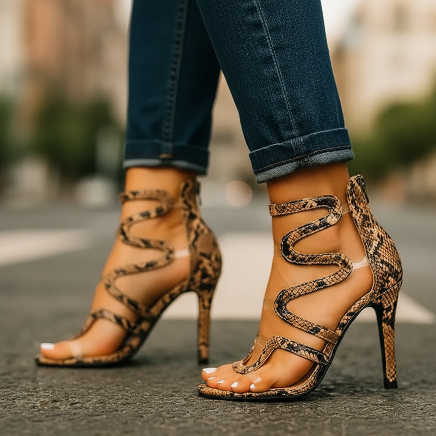 Isalyn Venom Heels - Edgy, High-Impact Stilettos