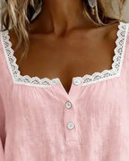 Eliza Lace Square Neck Blouse