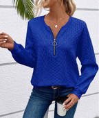 Amy | Cozy Zip-Front Knit Sweater