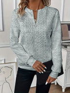 Amy | Cozy Zip-Front Knit Sweater
