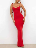 Decor Cami Backless Fitted Maxi Dresses - Sleek, Figure-Flattering Style
