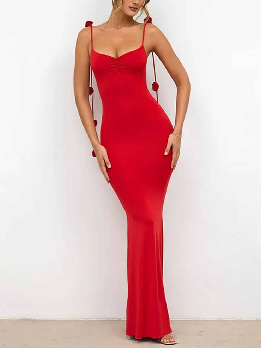 Decor Cami Backless Fitted Maxi Dresses - Sleek, Figure-Flattering Style