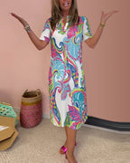 Aria Printed Shift Dress - Effortless Chic for Everyday Wear