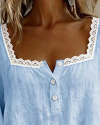 Eliza Lace Square Neck Blouse