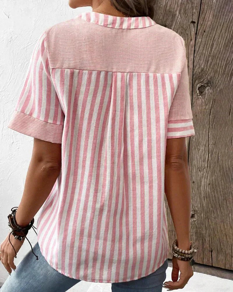 Anya Striped Blouse - Effortless Everyday Style