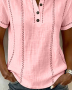 Aria Linen Button Top