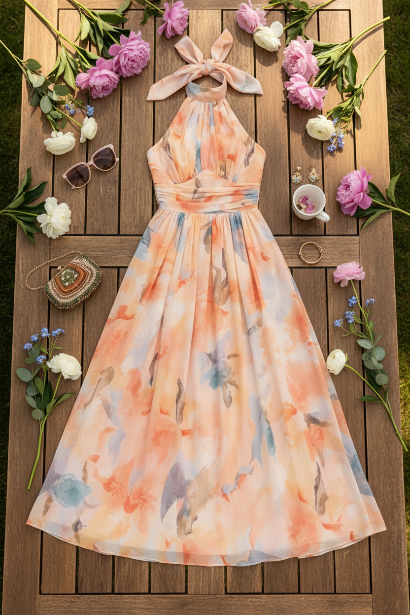 Amara Halter Neck Dress