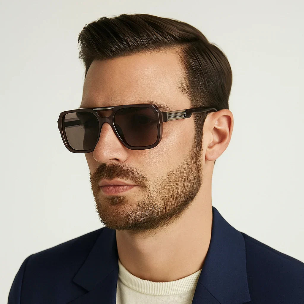 Thatcher Aviator Sunglasses - Iconic Style with Sleek Metal Frames