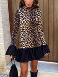 Leopard Print Ruffled Mini Dress - Sultry & Flirty