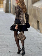 Leopard Print Ruffled Mini Dress - Sultry & Flirty