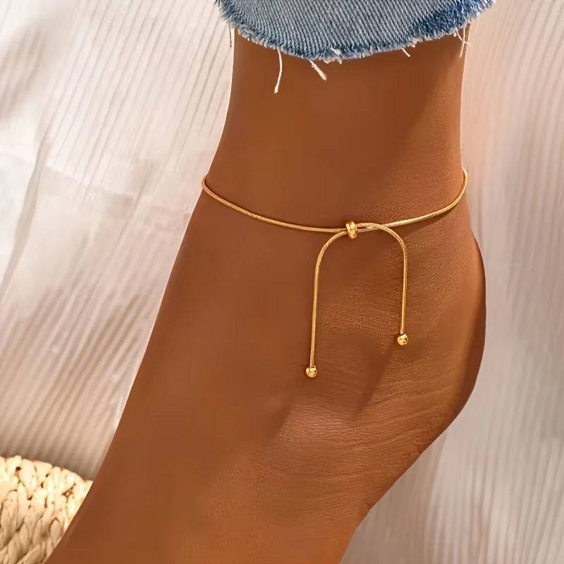 Seraphine Snake Anklet - Delicate Serpentine Chain Jewelry