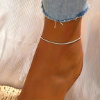 Seraphine Snake Anklet - Delicate Serpentine Chain Jewelry
