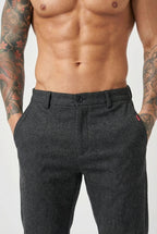 Luca Slim-Fit Black Pants