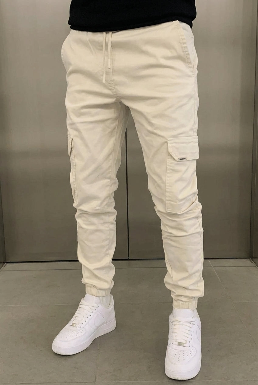 Olympus Cream Cargo Joggers
