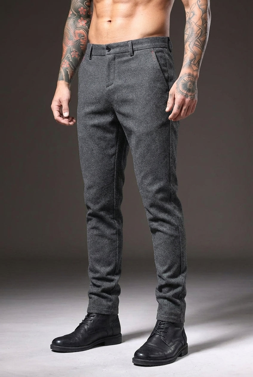 Luca Slim-Fit Light Grey Pants