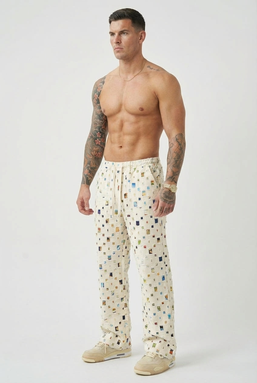 Mosaic Straight-Fit Pants