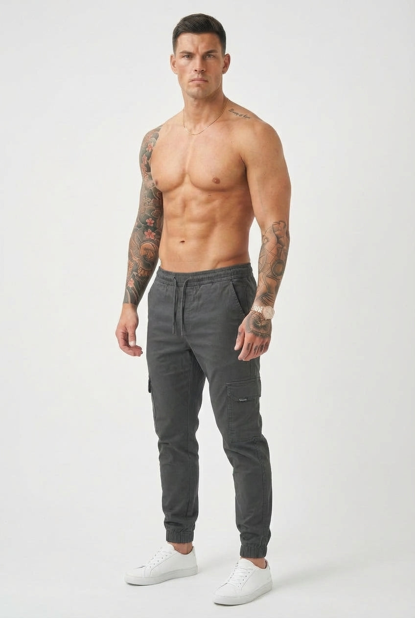 Olympus Grey Cargo Jogger Pants