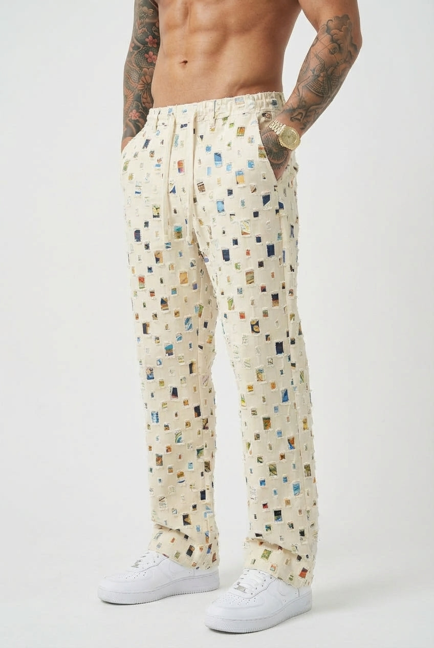 Mosaic Straight-Fit Pants